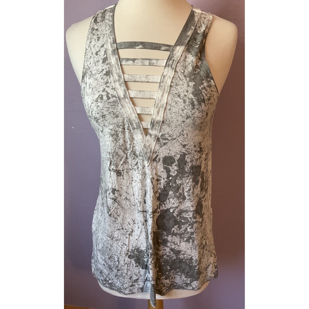American Eagle Outfitters Grey Splatter Tank Top Size XS Grunge